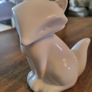 White Ceramic Fox Figurine